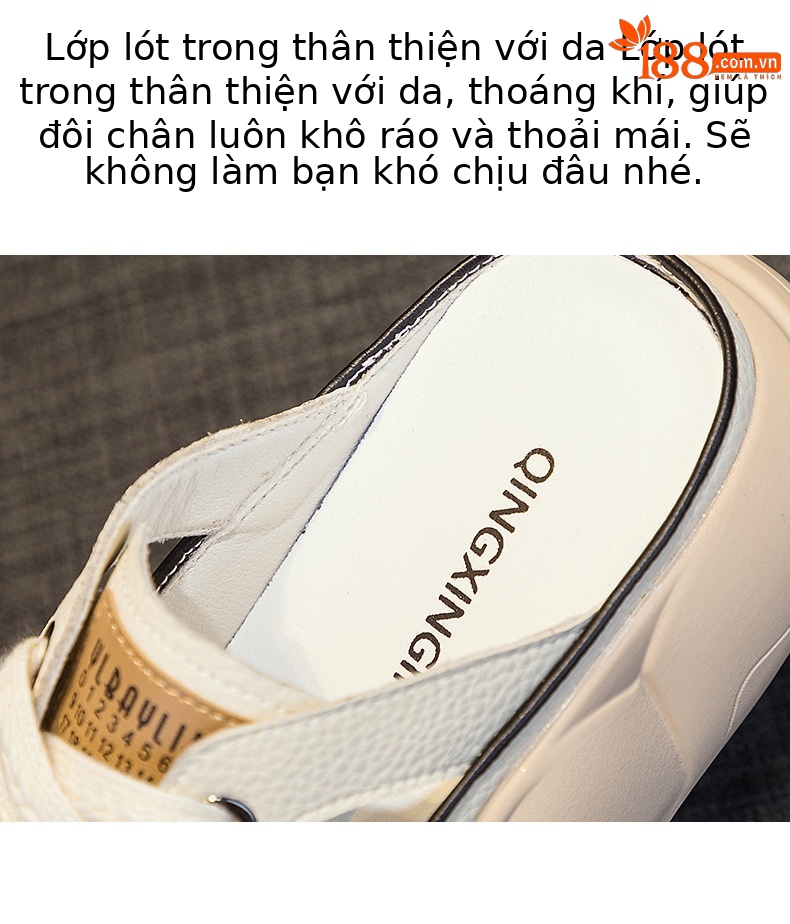 Dép sandal nữ da thật quai chữ V đế mềm thoải mái mùa hè 2026 — M2358 màu vàng, M2358 màu hồng, M2358 màu be, M2358 màu đen chi tiết 7