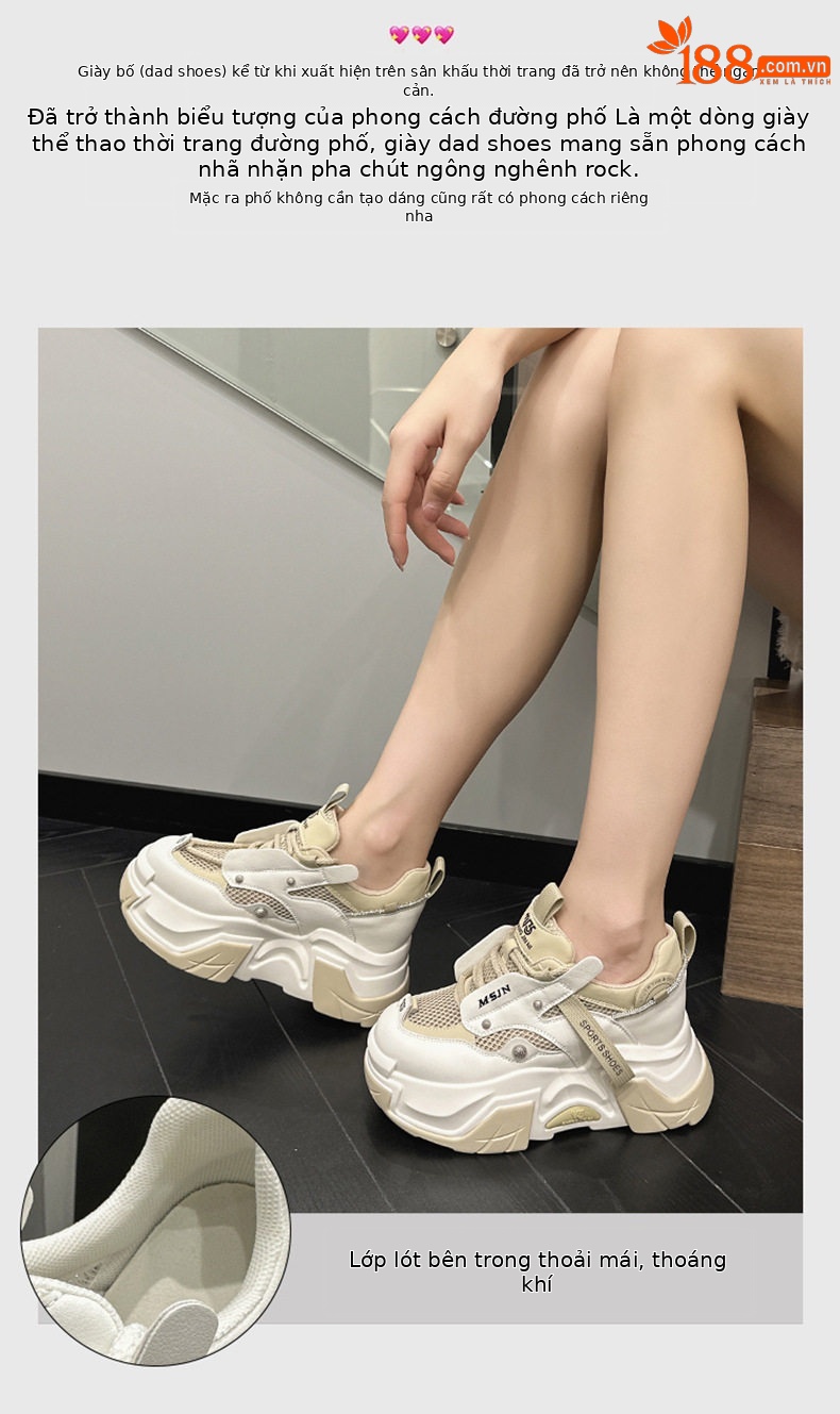 Giày sandal nữ gót thấp thanh lịch, mũi tròn, quai dây buộc, đế wedge PU, gót 6-8 cm — Xám bột, Trắng, Mơ chi tiết 4