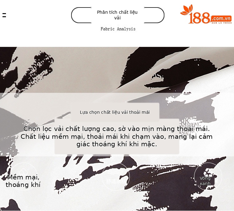 Đầm suông nữ midi cổ tròn không tay eo cao in họa tiết mực nghệ thuật phong cách Hàn Quốc — Màu hoa chi tiết 3