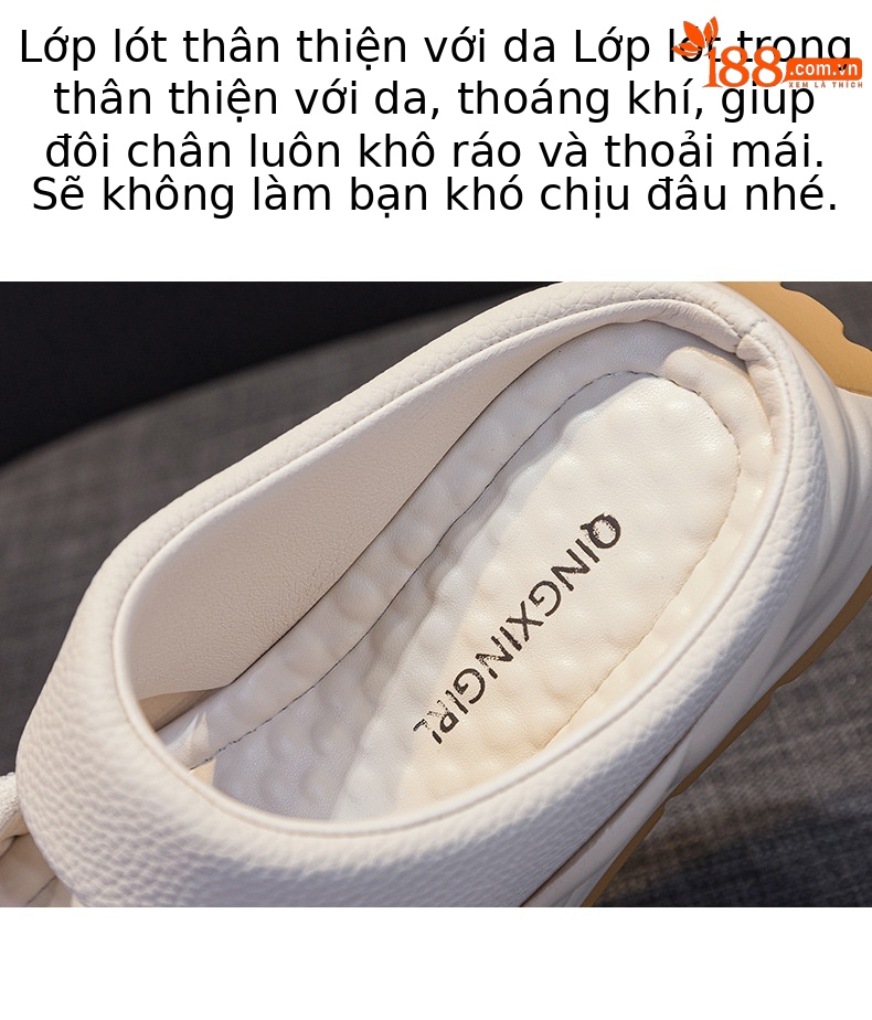 Dép nữ đế dày tăng chiều cao đính đá một quai kiểu ins mùa hè 2026 — M2363 màu be, M2363 màu xám, M2363 màu tím chi tiết 3