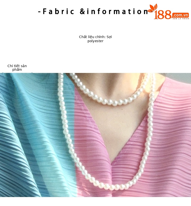 Đầm maxi nữ xếp ly tay cánh dơi cổ chữ V in hoa rộng rãi kiểu tây — Hoa văn hình học chi tiết 2