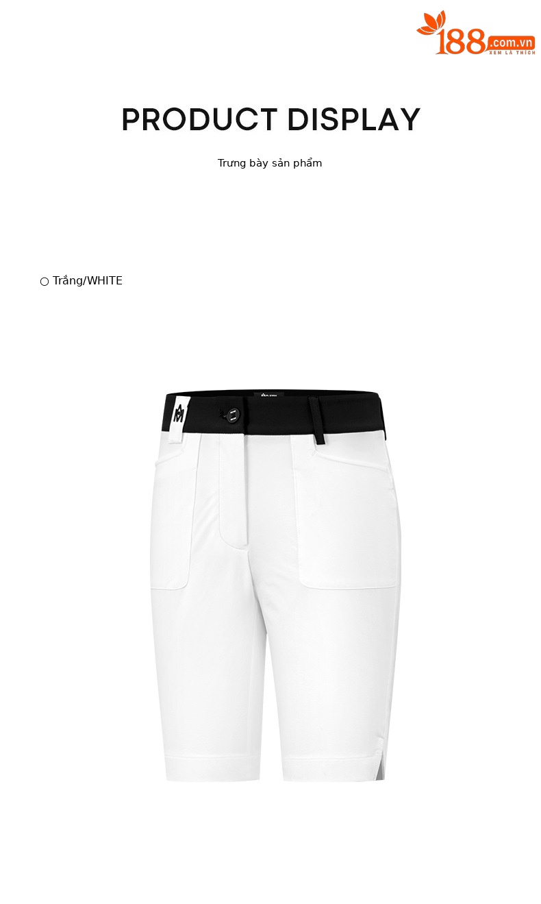 Quần short golf nữ Moeyes Magic Eye thoáng khí, có lót, dễ phối đồ — M23KUZ006-Quần short đen, M23KUZ006-Quần short trắng chi tiết 9