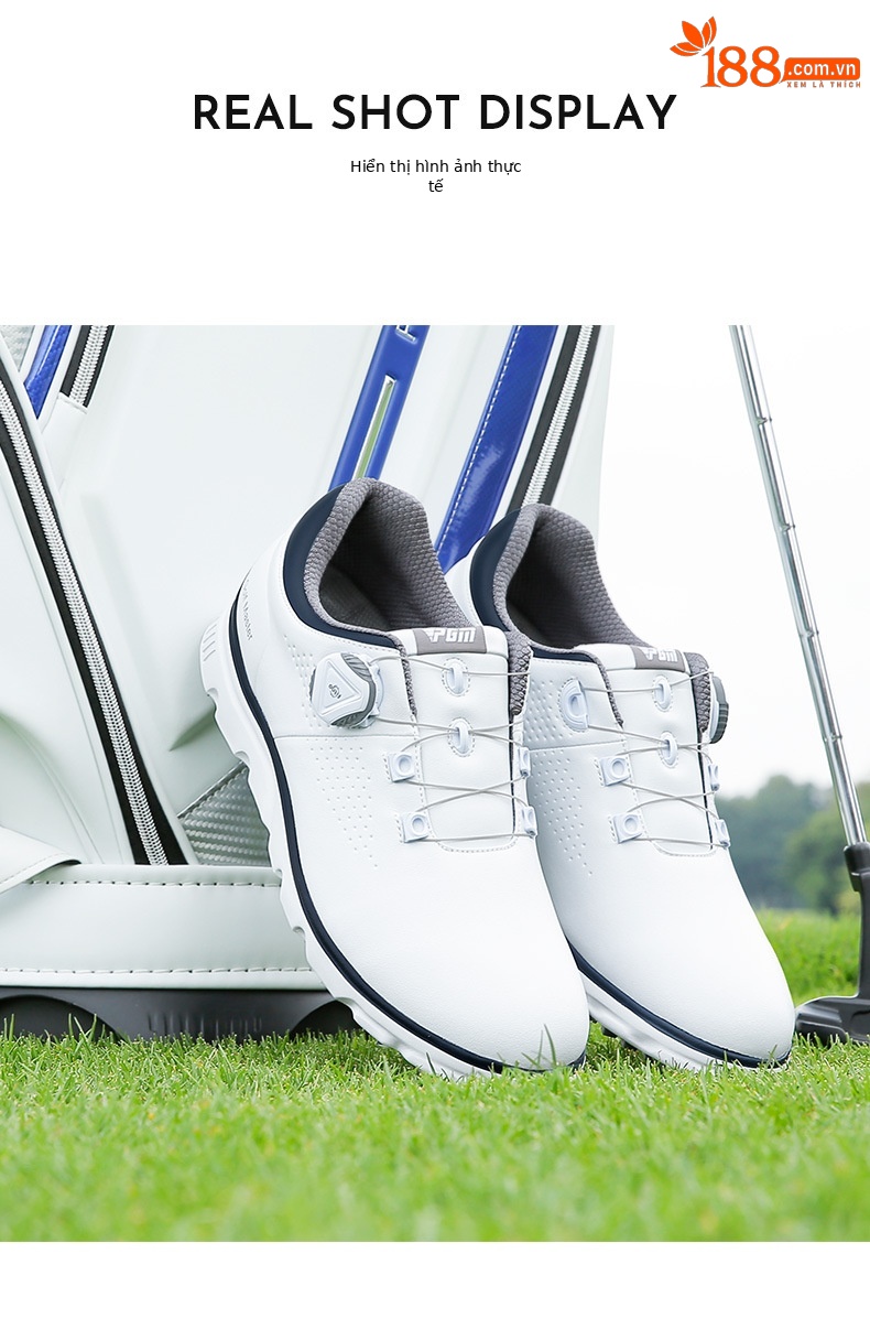 Giày golf PGM thể thao thoáng khí mùa hè chống trượt có núm vặn — XZ277-màu xám trắng (Dây giày thông thường), Xz277-trắng đỏ (Dây giày bình thường), XZ277-màu xanh trắng (Dây giày bình thường), Xz277-trắng đỏ (Dây giày khóa xoay) chi tiết 9