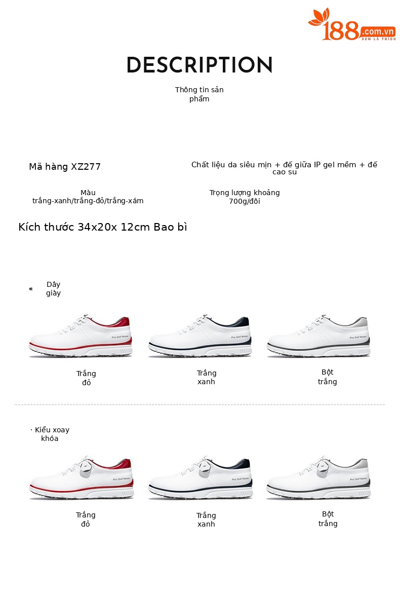 Giày golf PGM thể thao thoáng khí mùa hè chống trượt có núm vặn — XZ277-màu xám trắng (Dây giày thông thường), Xz277-trắng đỏ (Dây giày bình thường), XZ277-màu xanh trắng (Dây giày bình thường), Xz277-trắng đỏ (Dây giày khóa xoay) chi tiết 8