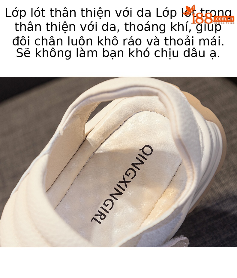 Dép sandal nữ đế dày tăng chiều cao, thoáng khí, phong cách thể thao, mẫu hè 2026 — M2368 màu be, M2368 màu tím, M2368 màu xanh lam chi tiết 8