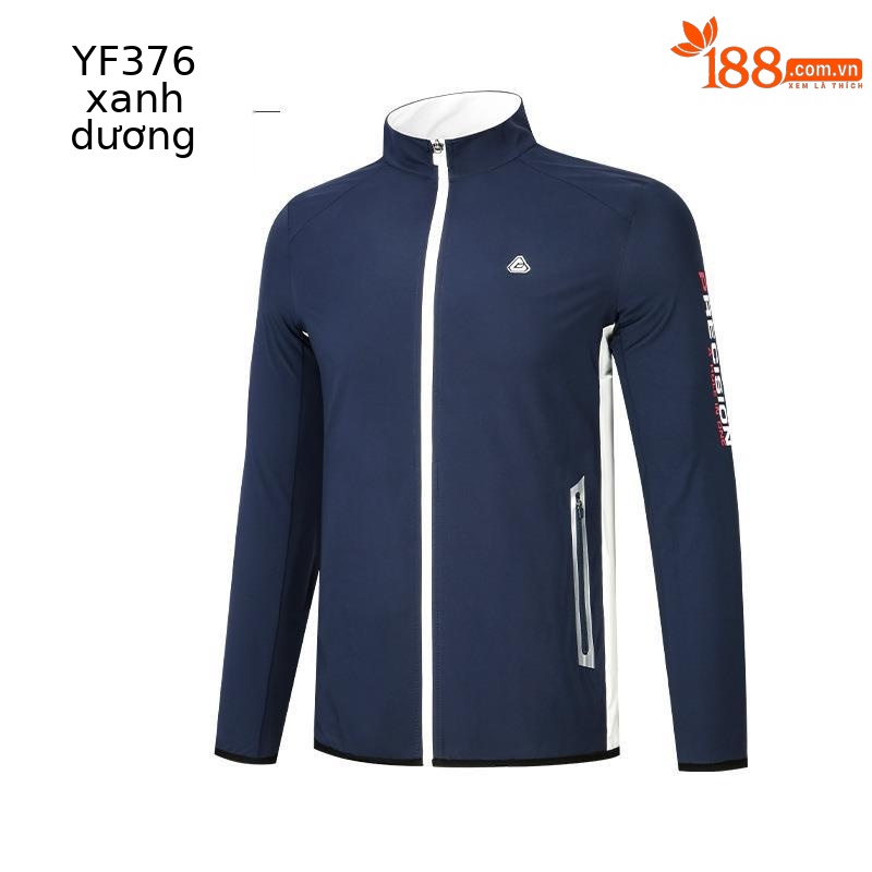 Áo khoác chống gió nam dài tay PGM Golf – thiết kế cổ đứng, nhẹ thoải mái — YF376 Áo khoác nam dài tay màu xanh nước biển, YF376 Áo khoác nam dài tay màu trắng, YF387 Áo khoác dây kéo dài tay nam màu trắng, YF376 Áo khoác nam dài tay màu đỏ