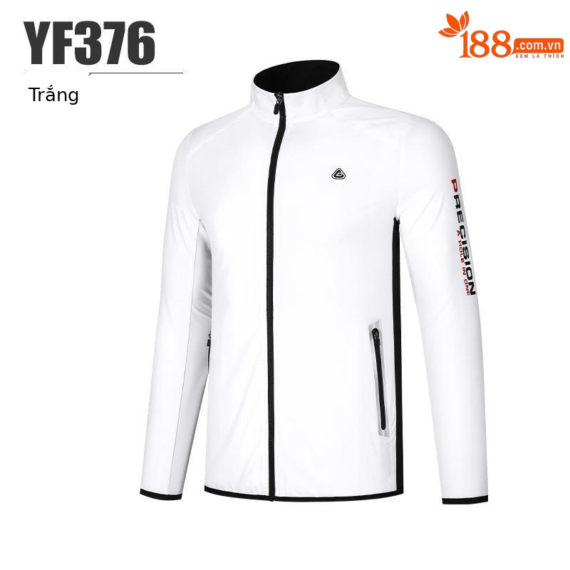 YF376 Áo khoác nam dài tay màu trắng