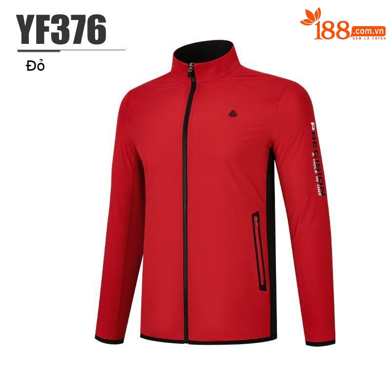 YF376 Áo khoác nam dài tay màu đỏ
