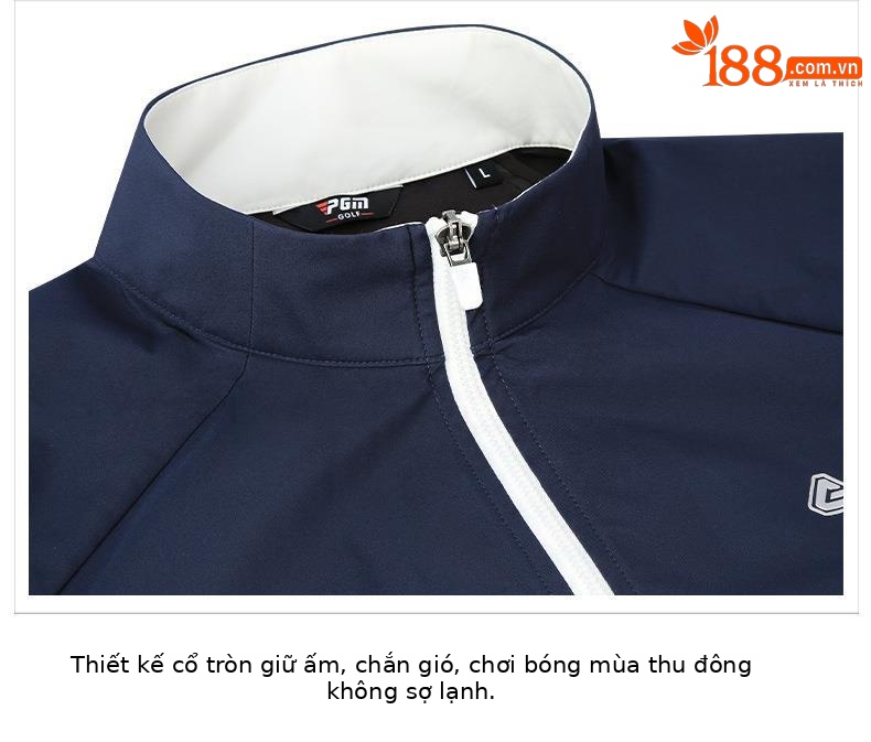 Áo khoác chống gió nam dài tay PGM Golf – thiết kế cổ đứng, nhẹ thoải mái — YF376 Áo khoác nam dài tay màu xanh nước biển, YF376 Áo khoác nam dài tay màu trắng, YF387 Áo khoác dây kéo dài tay nam màu trắng, YF376 Áo khoác nam dài tay màu đỏ chi tiết 30