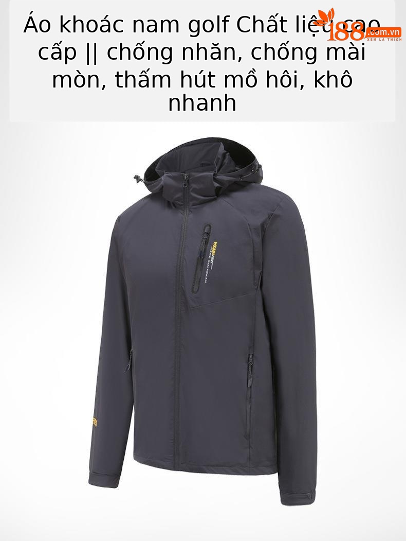 Áo khoác chống gió nam dài tay PGM Golf – thiết kế cổ đứng, nhẹ thoải mái — YF376 Áo khoác nam dài tay màu xanh nước biển, YF376 Áo khoác nam dài tay màu trắng, YF387 Áo khoác dây kéo dài tay nam màu trắng, YF376 Áo khoác nam dài tay màu đỏ chi tiết 33