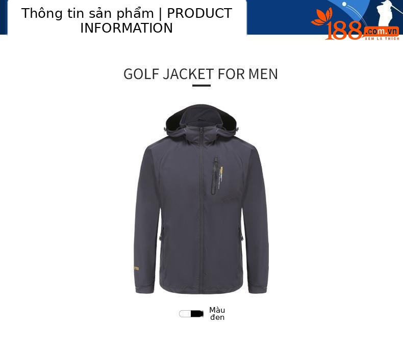 Áo khoác chống gió nam dài tay PGM Golf – thiết kế cổ đứng, nhẹ thoải mái — YF376 Áo khoác nam dài tay màu xanh nước biển, YF376 Áo khoác nam dài tay màu trắng, YF387 Áo khoác dây kéo dài tay nam màu trắng, YF376 Áo khoác nam dài tay màu đỏ chi tiết 35