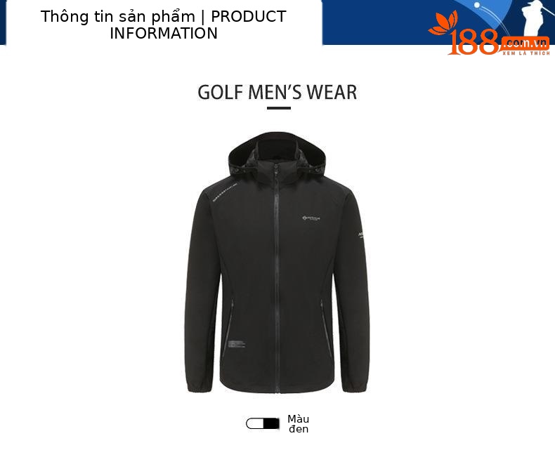Áo khoác chống gió nam dài tay PGM Golf – thiết kế cổ đứng, nhẹ thoải mái — YF376 Áo khoác nam dài tay màu xanh nước biển, YF376 Áo khoác nam dài tay màu trắng, YF387 Áo khoác dây kéo dài tay nam màu trắng, YF376 Áo khoác nam dài tay màu đỏ chi tiết 46