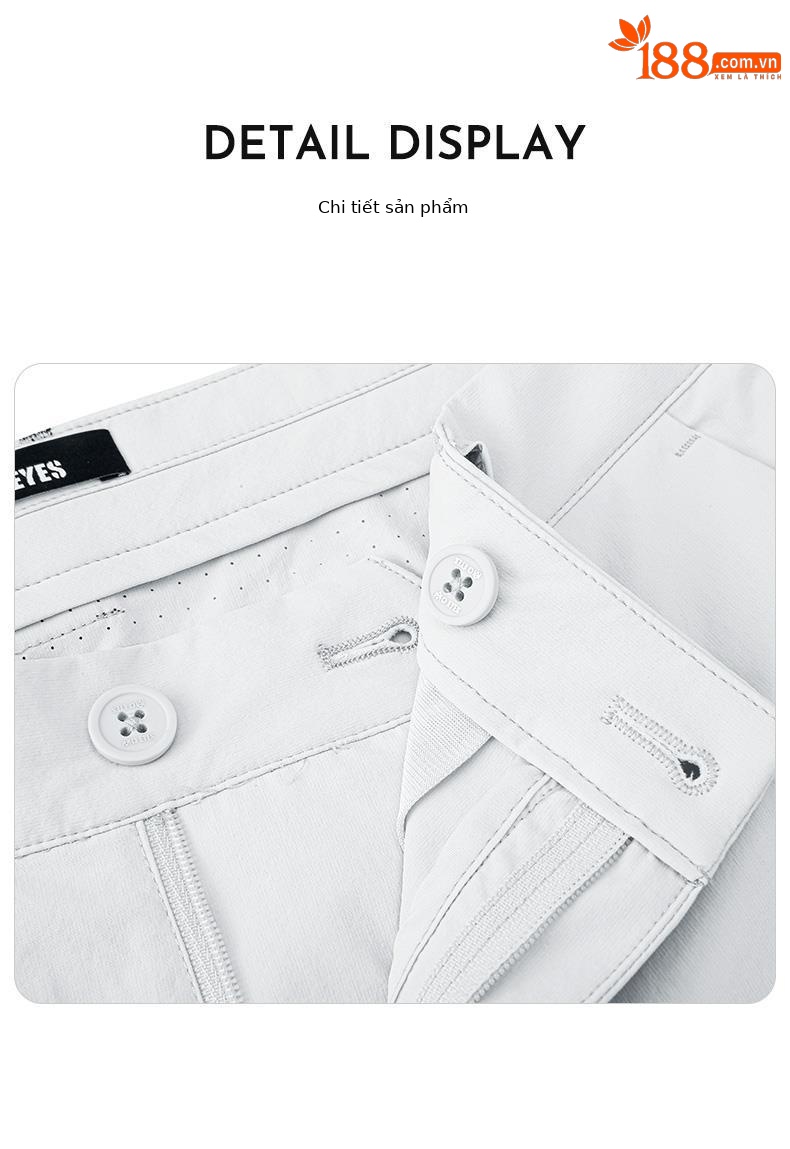 Quần short golf nam Moeyes Magic Eye co giãn thoáng khí — M23KUZ001-Quần short màu xám, M23KUZ001-Quần short màu xanh lá cây, M23KUZ001-Quần short đen chi tiết 20