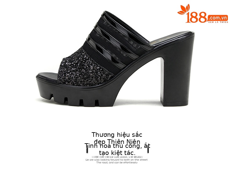 Sandal cao gót nữ mũi hở đế xuồng 10 cm, quai ngang da mềm lưới thoáng — Đỏ 10cm, Màu đen 10cm, Màu trắng 10cm chi tiết 13