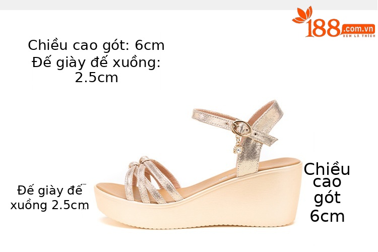 Dép sandal nữ đế xuồng platform gót 6 cm, quai chữ V, phong cách hè 2025 — Đen 6CM, Màu vàng 6CM chi tiết 5
