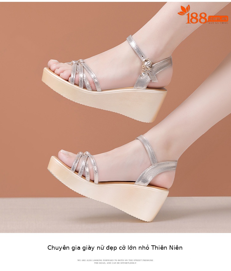Dép sandal nữ đế xuồng platform gót 6 cm, quai chữ V, phong cách hè 2025 — Đen 6CM, Màu vàng 6CM chi tiết 11