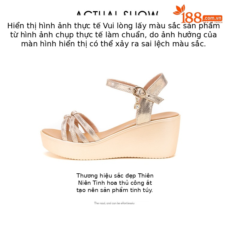 Dép sandal nữ đế xuồng platform gót 6 cm, quai chữ V, phong cách hè 2025 — Đen 6CM, Màu vàng 6CM chi tiết 13