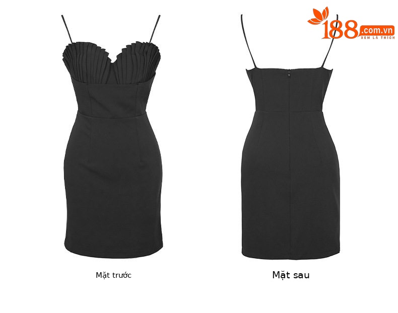 Đầm ôm body nữ dáng dài cổ V không tay, phong cách gợi cảm mùa hè — [Đen], [Trắng] chi tiết 4