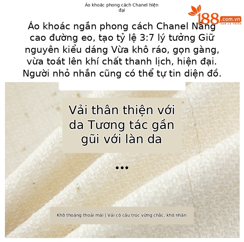 Áo khoác ngắn viền tua rua phong cách tối giản có đệm vai — Màu đen chi tiết 2
