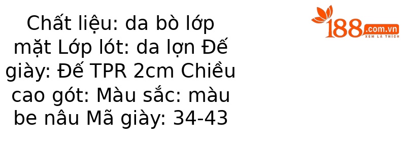 Sandal hở mũi quai ngang da bò gót thấp mũi vuông nữ kiểu mới — Màu nâu chi tiết 1