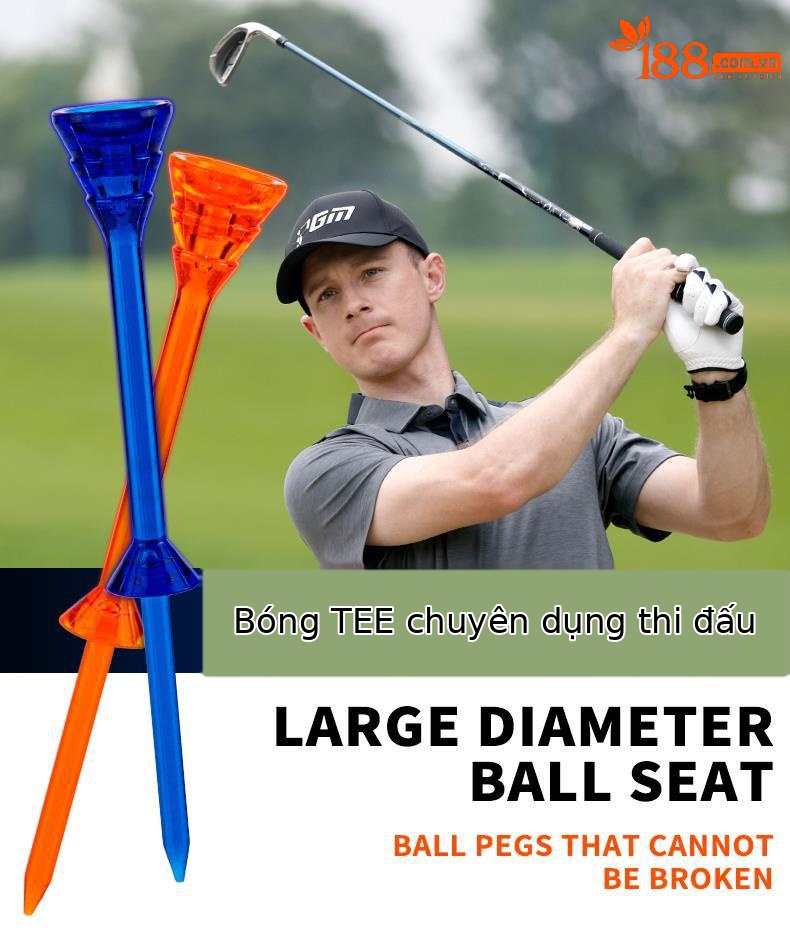 Bộ 30 que tee golf PGM bằng tre sinh thái, đầu cốc hỗ trợ giao bóng chính xác — Cao 38mm chi tiết 2