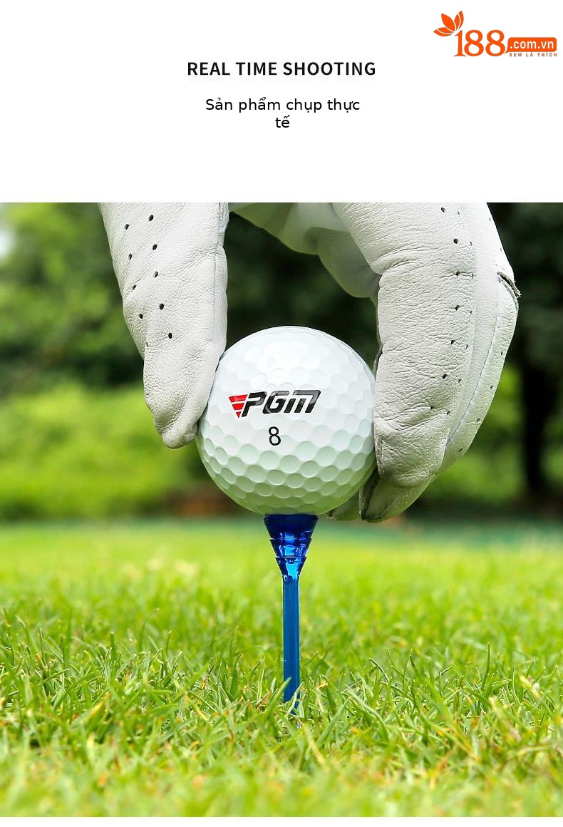 Bộ 30 que tee golf PGM bằng tre sinh thái, đầu cốc hỗ trợ giao bóng chính xác — Cao 38mm chi tiết 7
