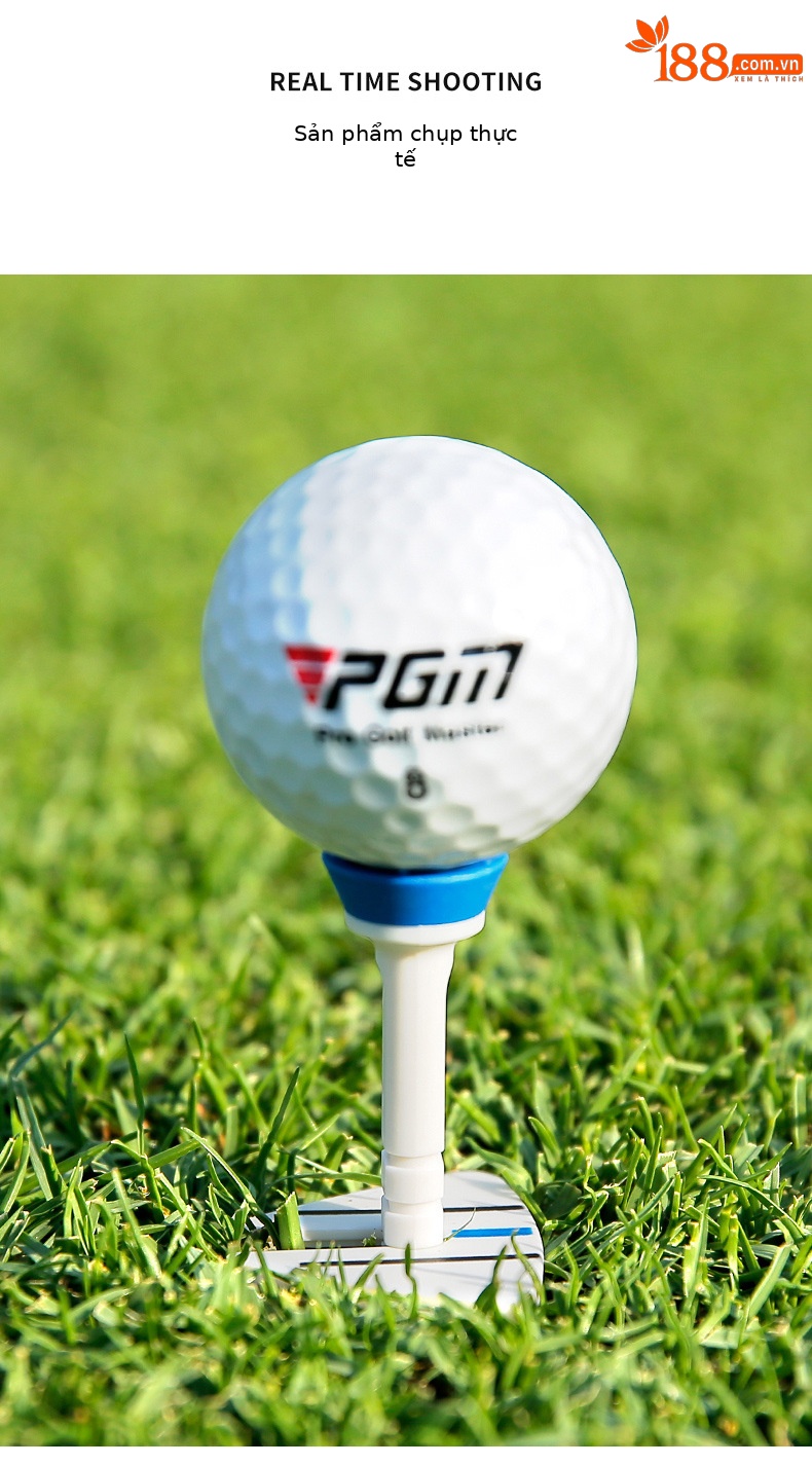 Bộ 30 que tee golf PGM bằng tre sinh thái, đầu cốc hỗ trợ giao bóng chính xác — Cao 38mm chi tiết 35