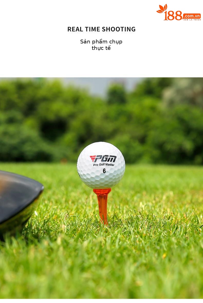 Bộ 30 que tee golf PGM bằng tre sinh thái, đầu cốc hỗ trợ giao bóng chính xác — Cao 38mm chi tiết 49