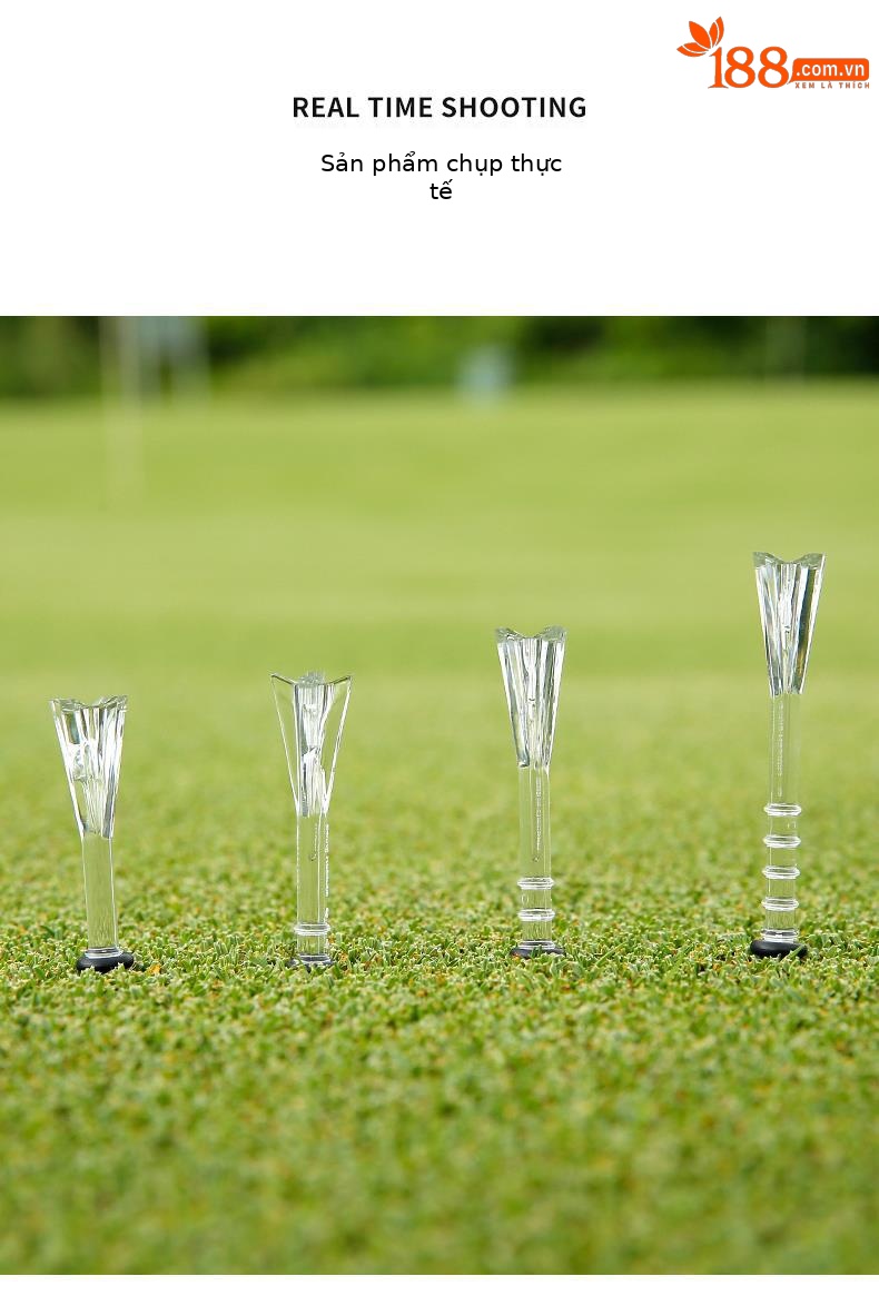 Bộ 30 que tee golf PGM bằng tre sinh thái, đầu cốc hỗ trợ giao bóng chính xác — Cao 38mm chi tiết 63
