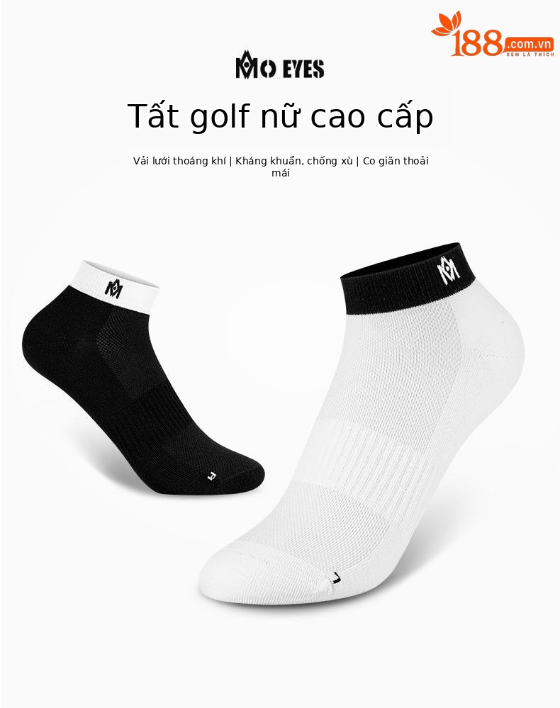 Tất golf nữ moeyes mắt ma thuật co giãn thoáng khí chống vón — Một size chi tiết 2