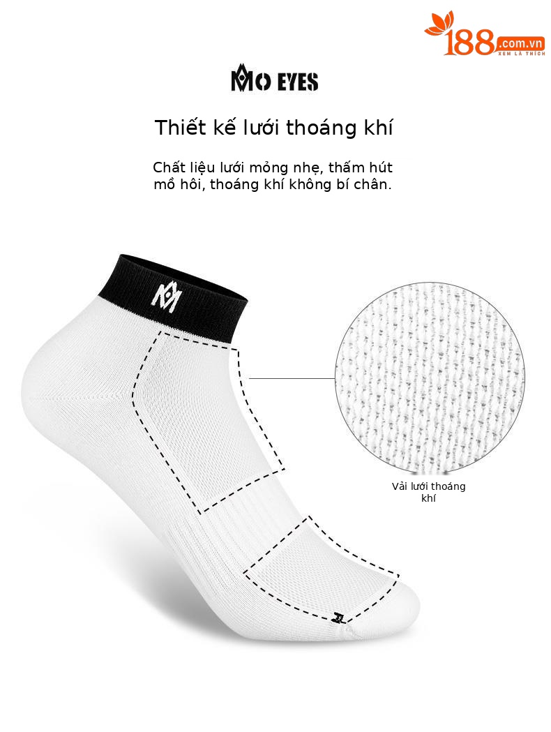 Tất golf nữ moeyes mắt ma thuật co giãn thoáng khí chống vón — Một size chi tiết 3
