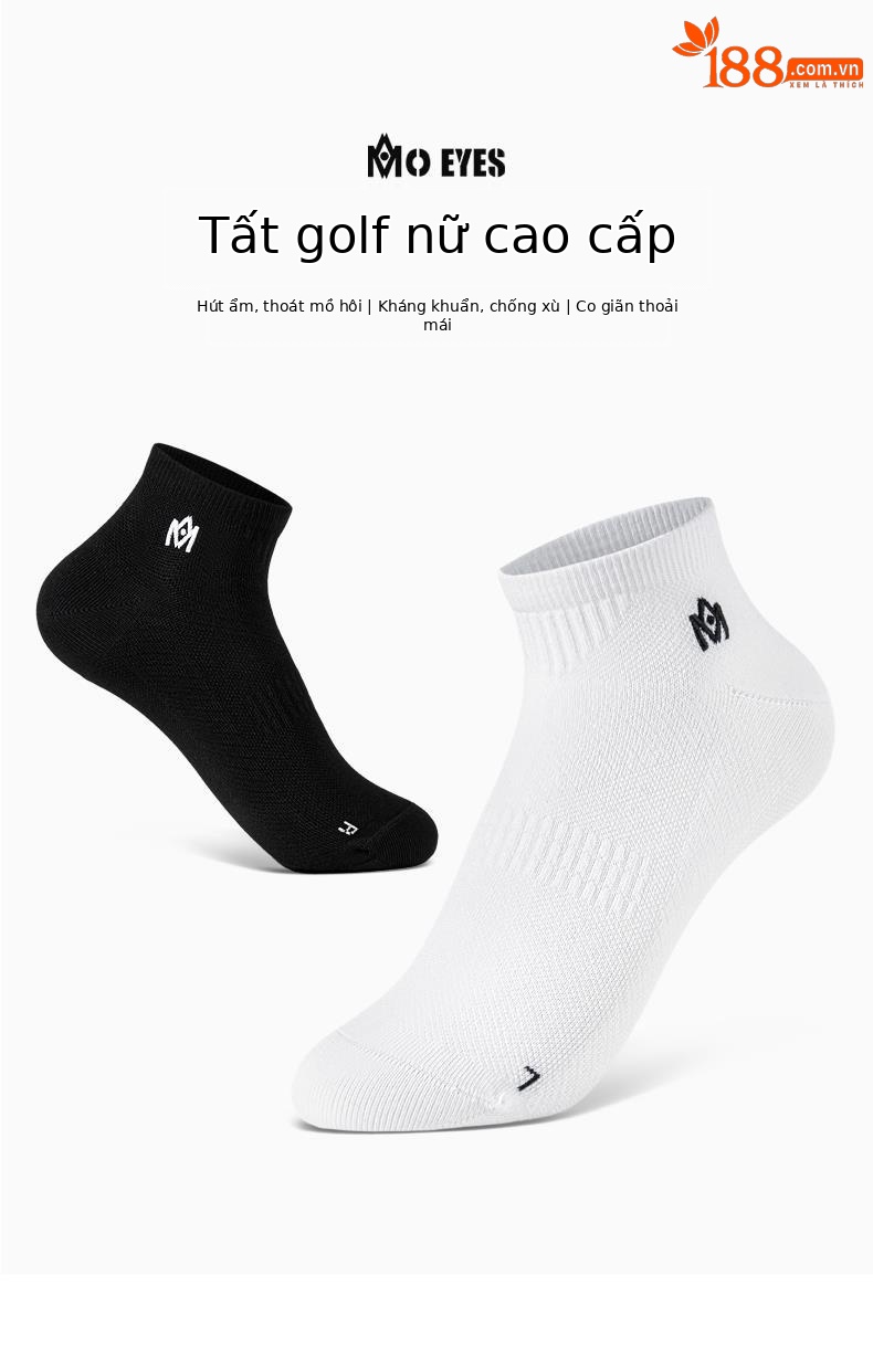 Tất golf nữ moeyes mắt ma thuật co giãn thoáng khí chống vón — Một size chi tiết 15