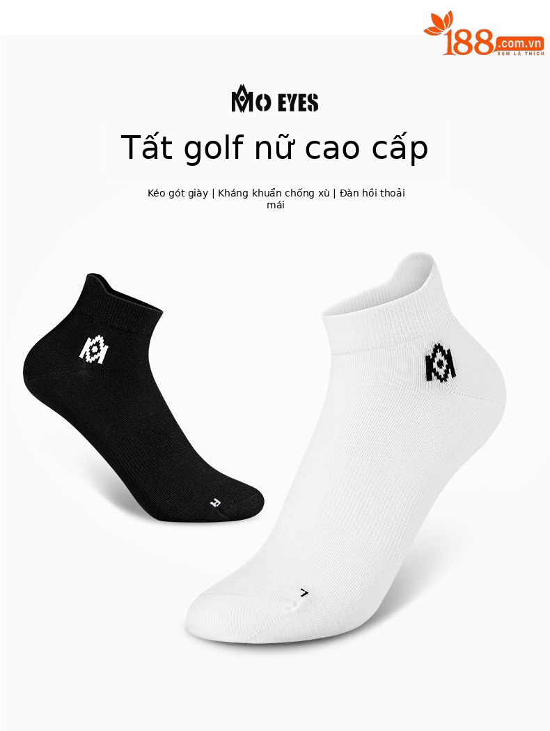 Tất golf nữ moeyes mắt ma thuật co giãn thoáng khí chống vón — Một size chi tiết 26
