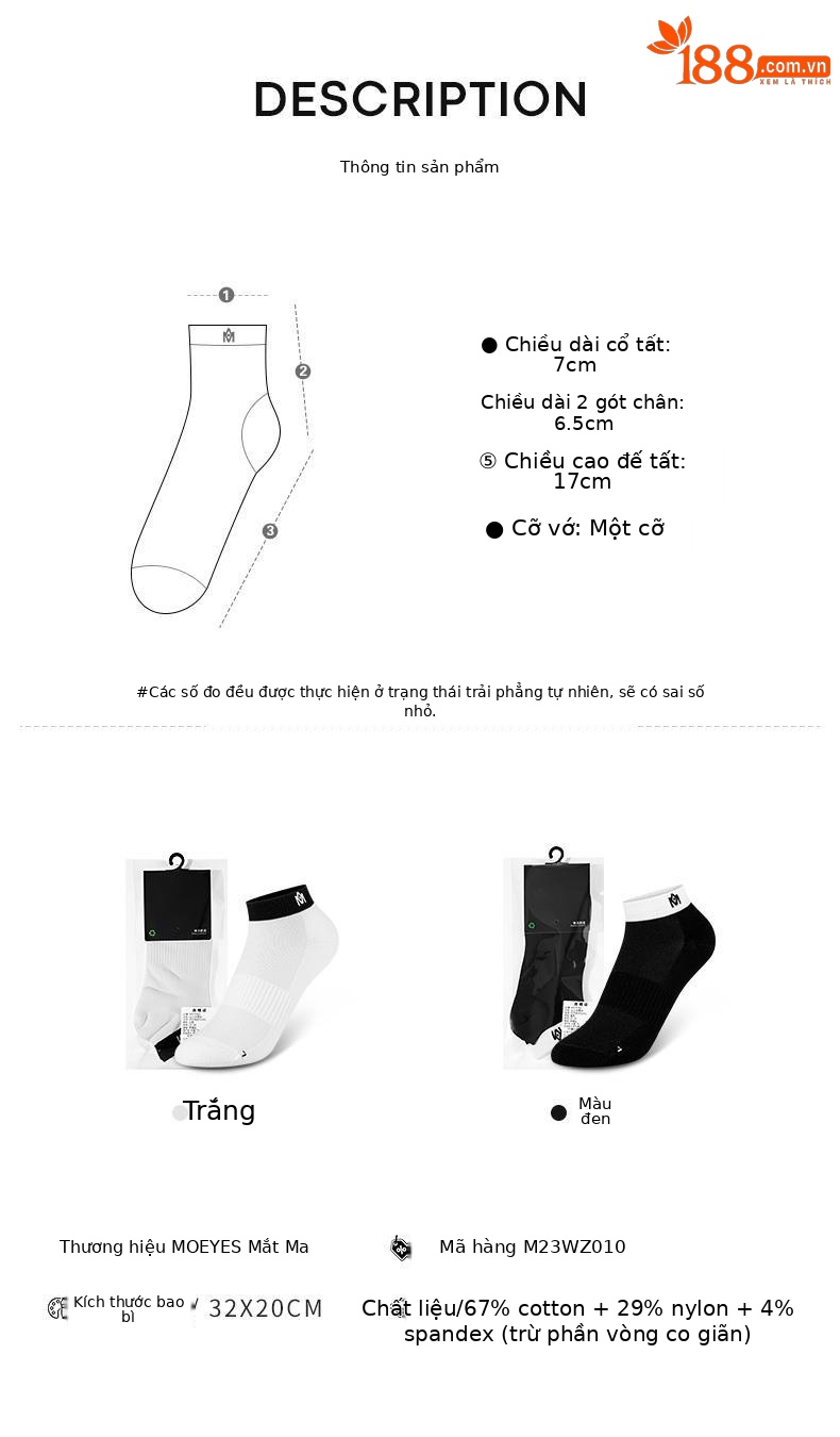 Tất golf nữ moeyes mắt ma thuật co giãn thoáng khí chống vón — Một size chi tiết 6