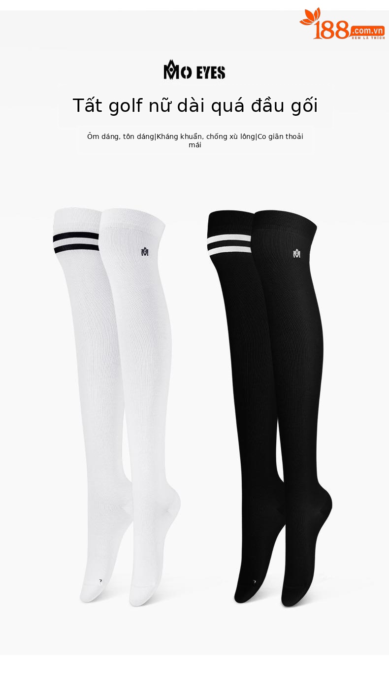 Vớ golf nữ qua đầu gối Moeyes Magic Eye co giãn chống vón — Một size chi tiết 2