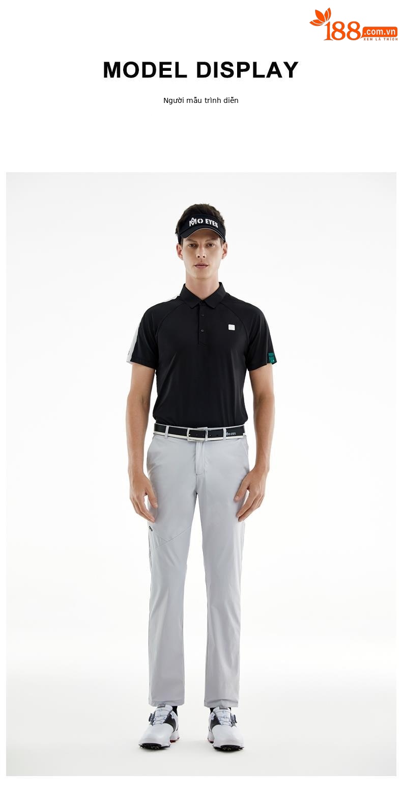 Quần golf nam dài mùa hè Moeyes – chất liệu thấm hút nhanh khô, thoáng khí — M23KUZ004-màu trắng, M23KUZ004-màu xám, M23KUZ004-Đen, M23KUZ004-màu xanh hải quân chi tiết 5