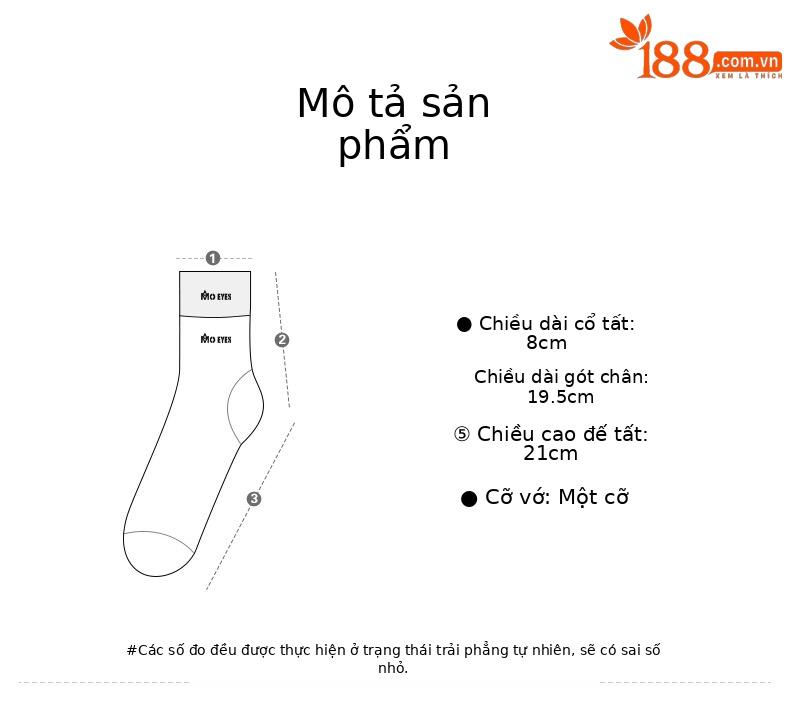 Vớ golf nam Moeyes Magic Eye màu tương phản, chống vón, vừa chân — Một size chi tiết 3