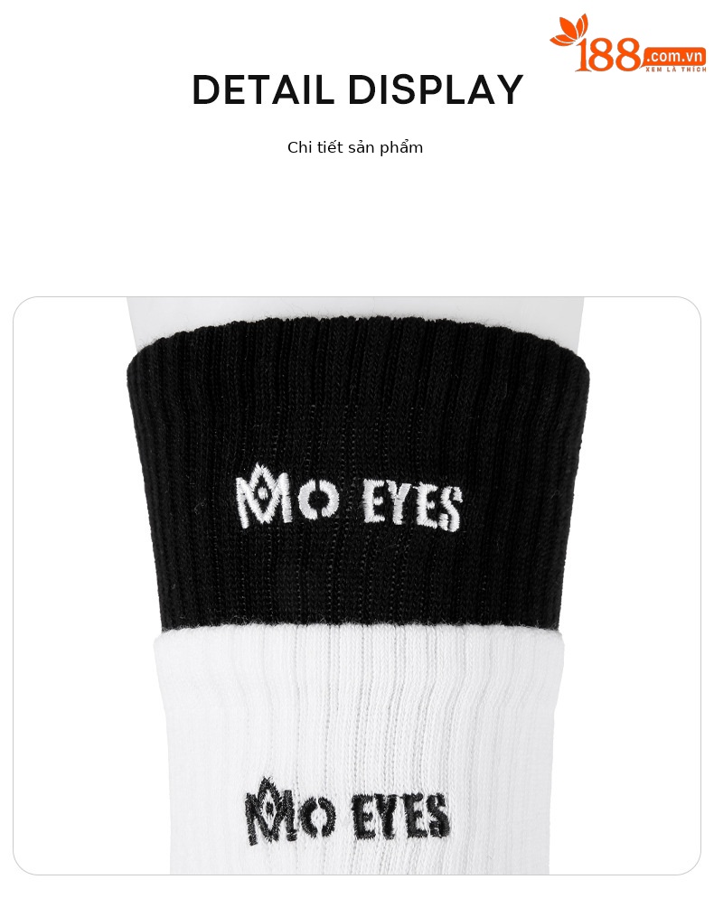 Vớ golf nam Moeyes Magic Eye màu tương phản, chống vón, vừa chân — Một size chi tiết 20
