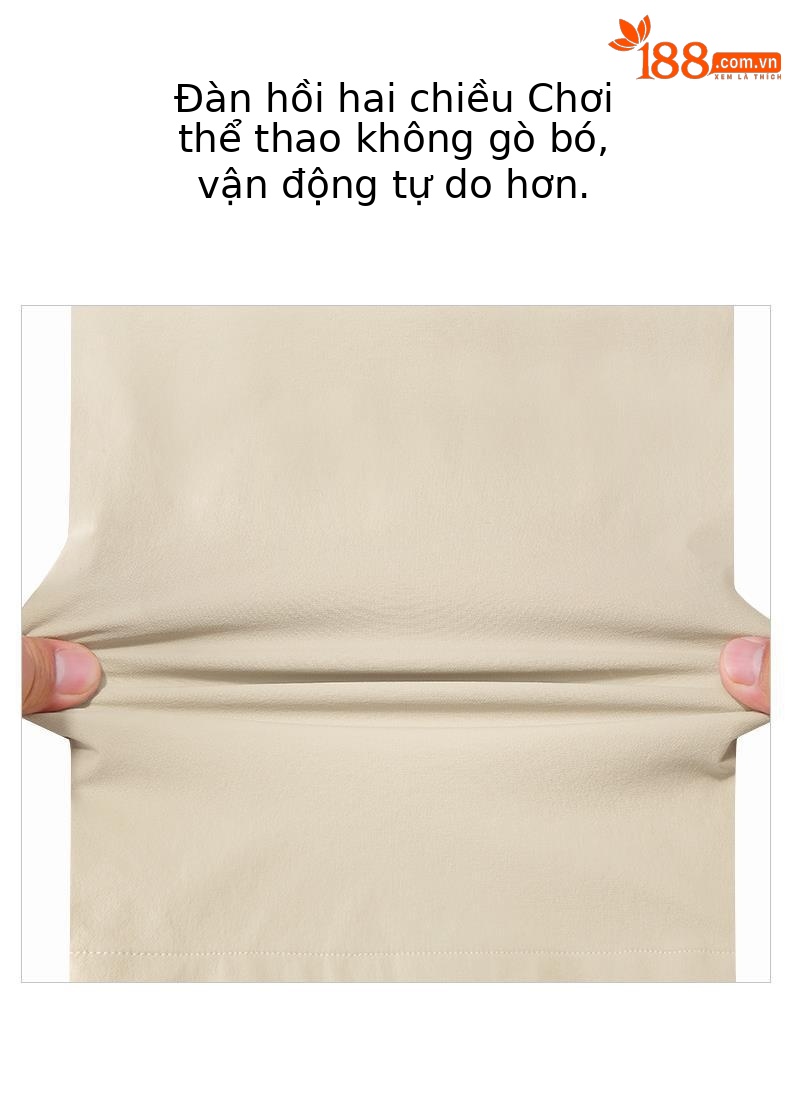 Quần short golf nam Moeyes Magic Eye co giãn mùa hè — M23KUZ002-Đen, M23KUZ002-Kaki, M23KUZ002-màu trắng chi tiết 2