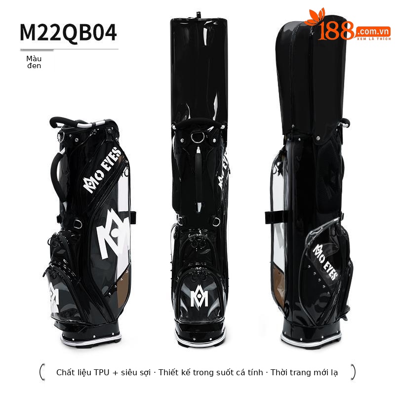 Túi đựng gậy golf trong suốt Moyes chất liệu TPU chống nước, kích thước 128x21x33 cm — M22QB04-Đen, M22QB04-màu trắng