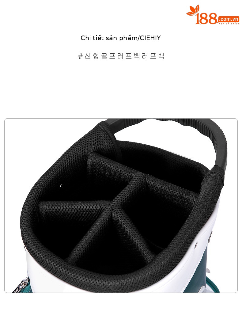 Túi golf PGM đẩy kéo 4 bánh chống nước phong cách Hàn Quốc — QB127-màu nâu, QB127-màu xanh lá cây chi tiết 14