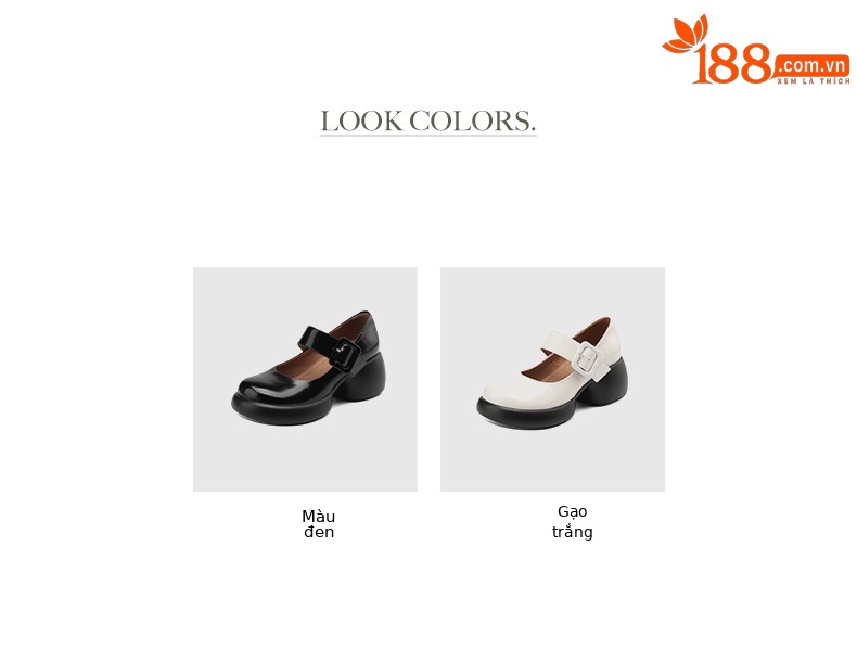 Giày Mary Jane nữ đế dày gót vuông cổ điển — Màu đen chi tiết 6
