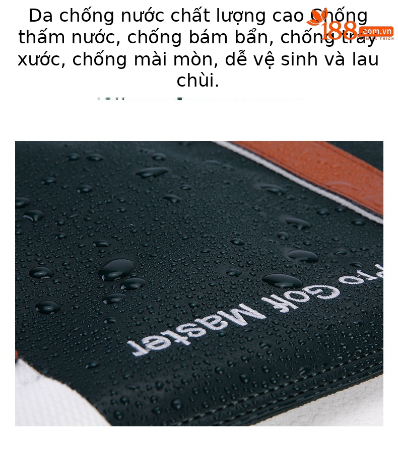 Túi tote golf PGM chống nước nhẹ, ngăn giày riêng, kích thước 50x24x29 cm — YWB043-Trắng Đen, YWB043-Trắng xanh lục, YWB043-Đen Trắng chi tiết 4