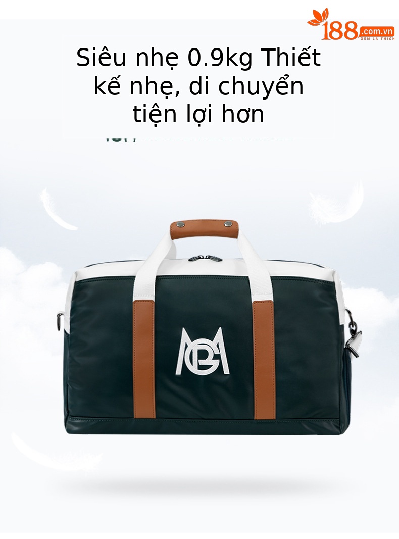 Túi tote golf PGM chống nước nhẹ, ngăn giày riêng, kích thước 50x24x29 cm — YWB043-Trắng Đen, YWB043-Trắng xanh lục, YWB043-Đen Trắng chi tiết 5