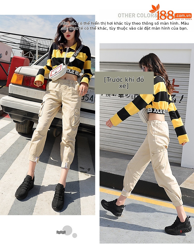 Giày sneaker nữ đế mềm trắng thể thao phối màu be — 3196 màu trắng, 3196 màu be chi tiết 6