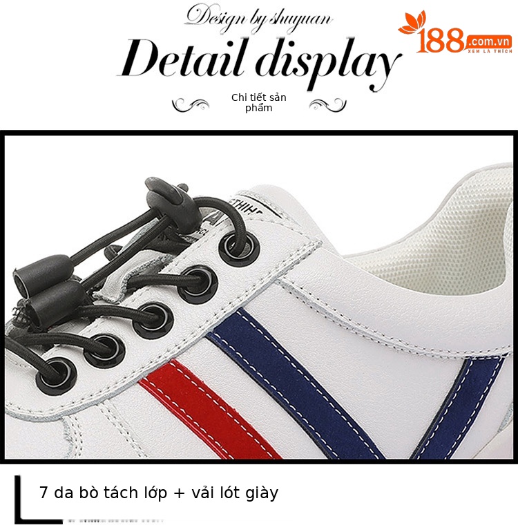 Giày sneaker nữ đế mềm trắng thể thao phối màu be — 3196 màu trắng, 3196 màu be chi tiết 17