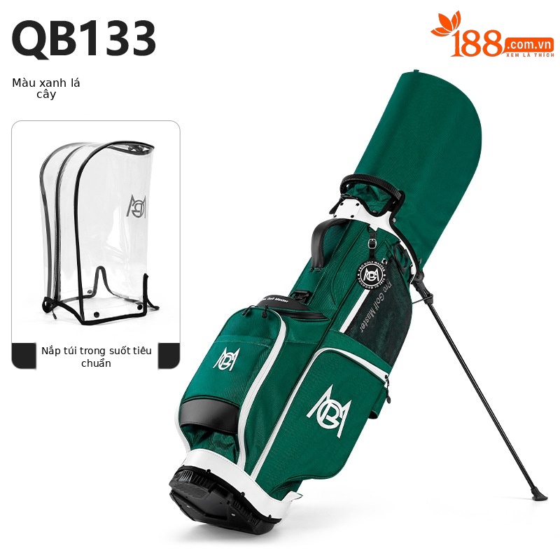 Túi đựng gậy golf PGM phong cách Hàn Quốc, chất liệu nylon bền bỉ, có mũ túi đôi — Qb133-màu xanh lá cây [mũ túi bóng ĐÔI], Qb133-đen [mũ túi bóng ĐÔI], Qb133-trắng [mũ túi bóng ĐÔI]