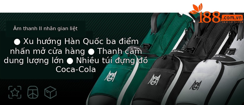 Túi đựng gậy golf PGM phong cách Hàn Quốc, chất liệu nylon bền bỉ, có mũ túi đôi — Qb133-màu xanh lá cây [mũ túi bóng ĐÔI], Qb133-đen [mũ túi bóng ĐÔI], Qb133-trắng [mũ túi bóng ĐÔI] chi tiết 1