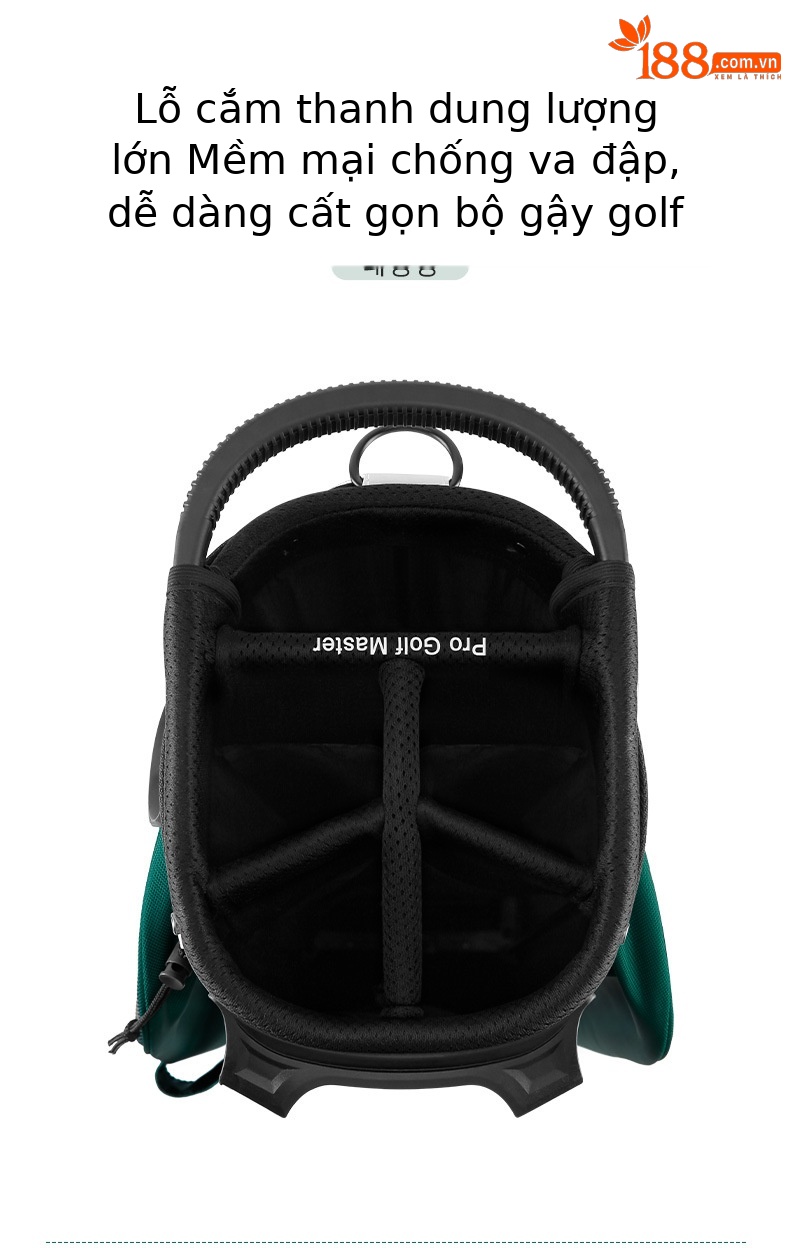 Túi đựng gậy golf PGM phong cách Hàn Quốc, chất liệu nylon bền bỉ, có mũ túi đôi — Qb133-màu xanh lá cây [mũ túi bóng ĐÔI], Qb133-đen [mũ túi bóng ĐÔI], Qb133-trắng [mũ túi bóng ĐÔI] chi tiết 6