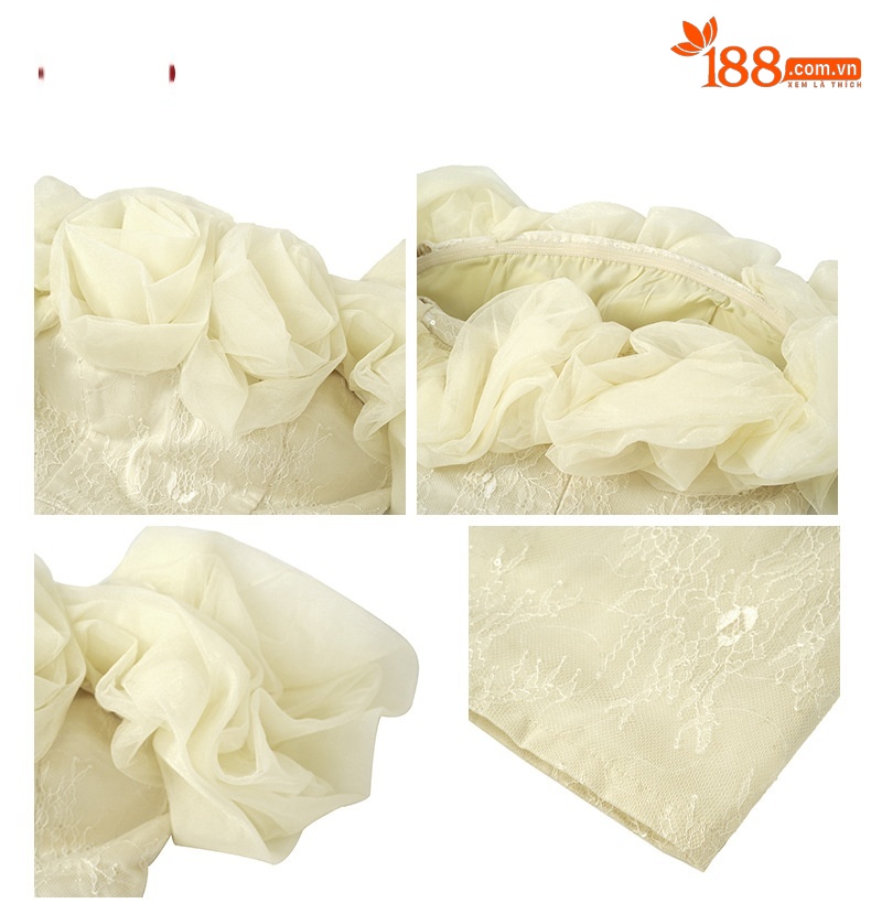 Đầm ôm body nữ cổ yếm tay áo cánh hoa dự tiệc sinh nhật — Màu đen chi tiết 2